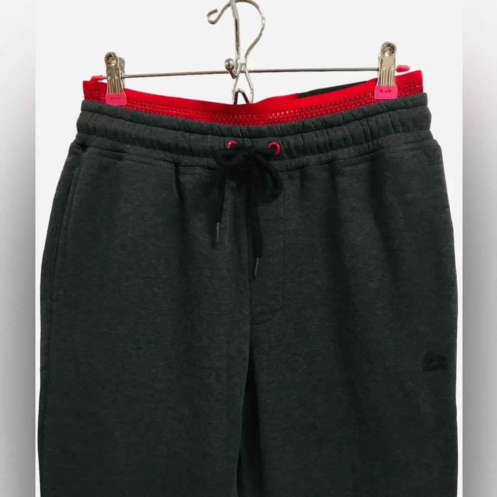 RBX Active Mens Athletic Adjustable Waist Drawstring Cuff Fleece Jogger Size M